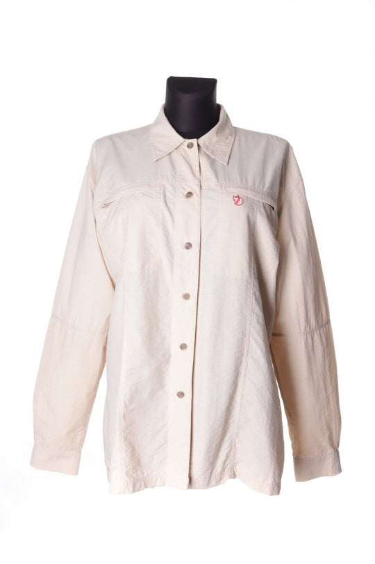 Women's FJALLRAVEN Beige Outdoor Long Sleeve Shirt Size XXL