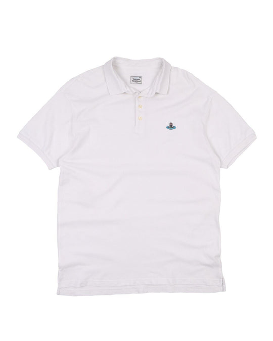 VIVIENNE WESTWOOD Polo Shirt White Cotton Men's Size XXL