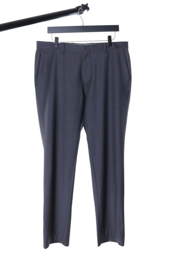 Men's HUGO BOSS Grey Wool Tapered GIBSON CYL Trousers Size 50
