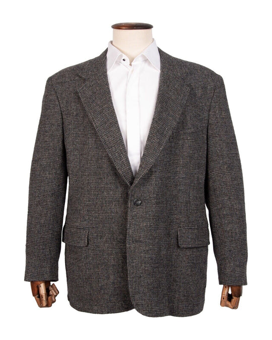 HARRIS TWEED McQuades Jacket Wool Men's Two Button Blazer Size 46R