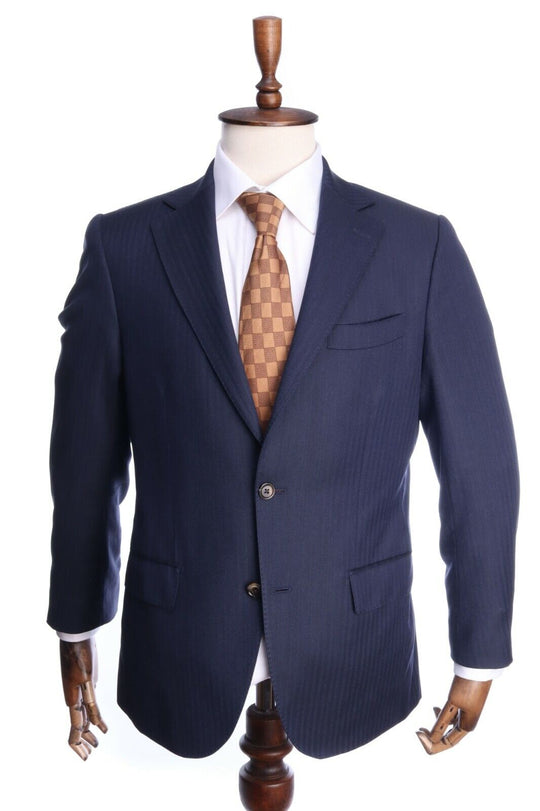 SUITSUPPLY Navy Blue Wool Super 110'S Suit Jacket Blazer Size 40 S