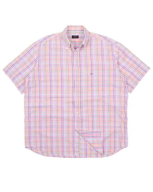 Men's PAUL & SHARK Multicolour Check Cotton Shirt Size 43