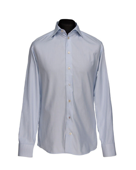 ETON Dress Shirt Blue White Stripes Cotton Men's Slim Fit Size 40 / 15  3/4