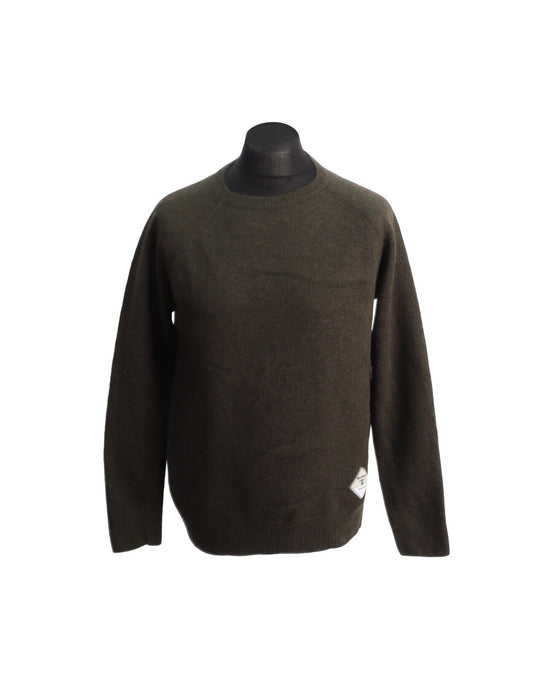 BARBOUR Beacon Jumper Knit Olive Green Wool Men's Size L
