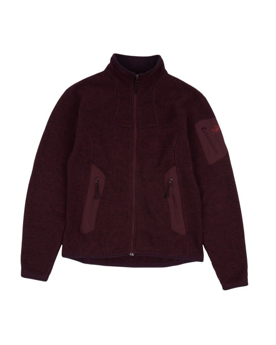 ARCTERYX Jacket Bordeaux Red SoftShell Womens Polartec Fleece Size M