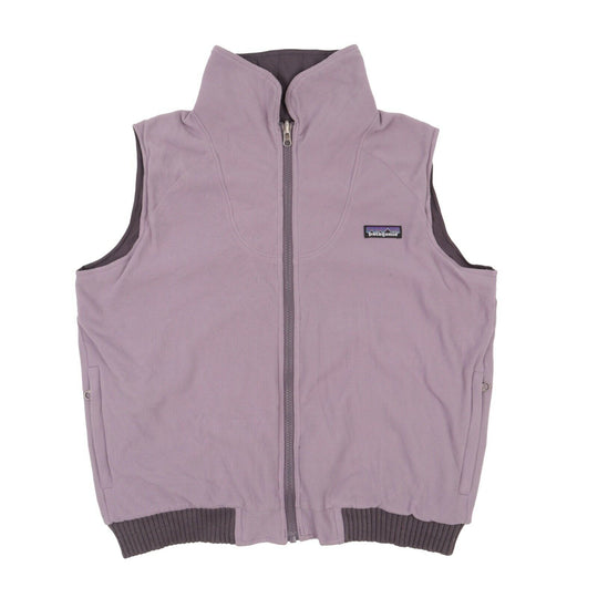 Women's PATAGONIA Pink / Brown Pile Fleece Nylon Reversible Vest Size L