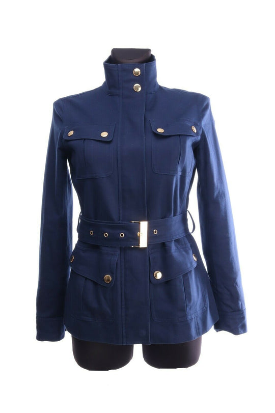 RALPH LAUREN Navy Blue Multipocket Belted Jacket Size XS