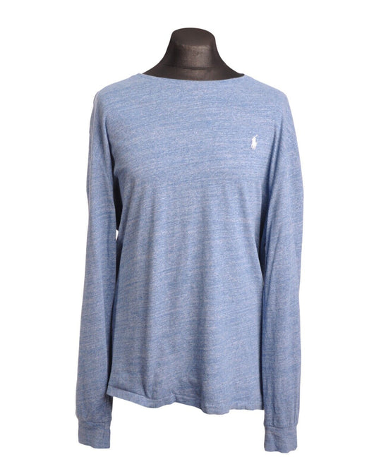 POLO RALPH LAUREN Long Sleeve T Shirt Blue Cotton Men's Size XXL