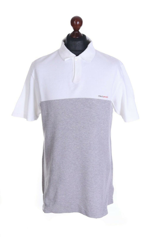Men's Polo SPORT RALPH LAUREN Grey 100% Cotton Pique SS Polo Shirt Size M