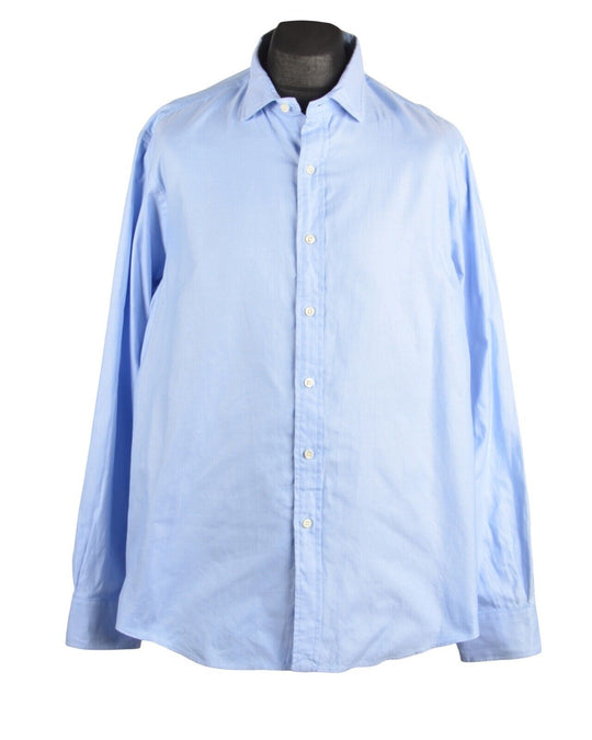 Men's POLO RALPH LAUREN Blue Oxford Cotton Shirt Size XL