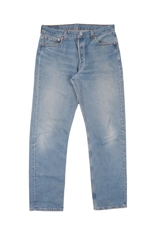 Men's Vintage LEVI`S 501 Made in USA Blue Denim Pants Jeans Size W 36 L 34