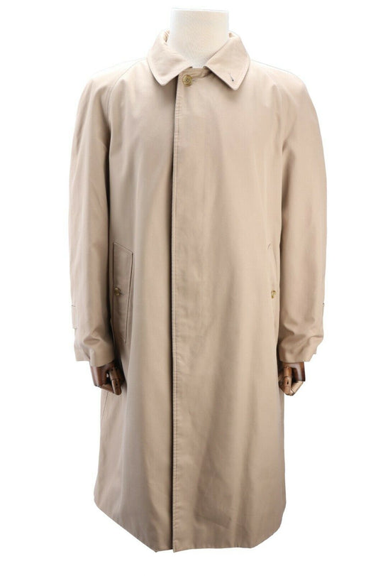 Men's Vintage BURBERRYS Beige Trench Car Coat Size 42 / 52
