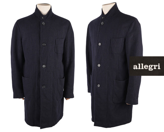 Men's ALLEGRI Navy Wool Coat Overcoat Size 50