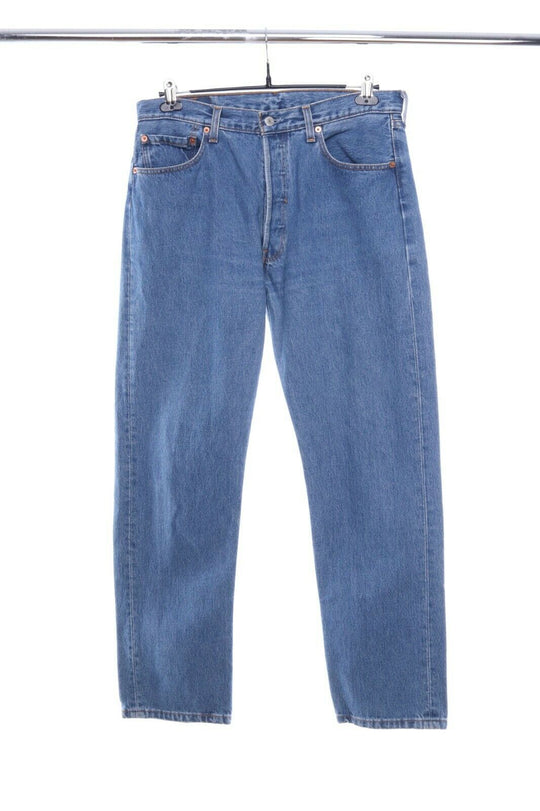 Vintage LEVI'S 501 Blue Denim Jeans Made In UK Size W 34 L 30