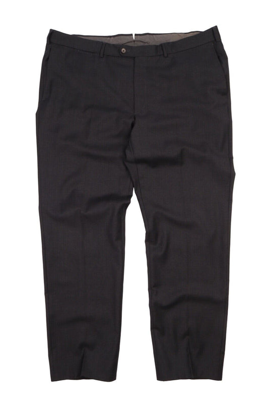 Men's ERMENEGILDO ZEGNA Grey Wool Dress Pants Trousers Size 58 IT / 48 US