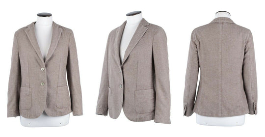 Women'S Luigi Mantova L.B.m. 1911 Tan Beige Tailored Blazer Jacket Size S-M