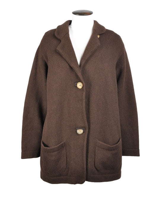 RIVAMONTI by BRUNELLO CUCINELLI Cardigan Brown Womens Sweater Jacket Size XXL
