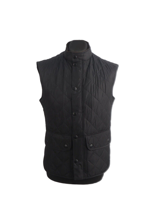 BARBOUR Lowerdale Waistcoat Black Quilted Men's Vest Size M