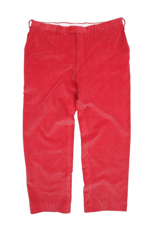 Men's BRIONI CORTINA Magenta Red Cotton Straight Corduroy Pants Size 54 / 36