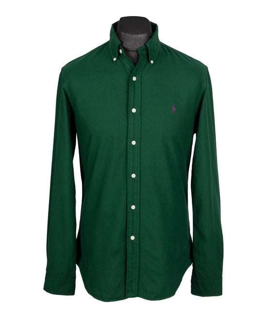 RALPH LAUREN Shirt  Oxford Green Slim Fit Cotton Men's Size M
