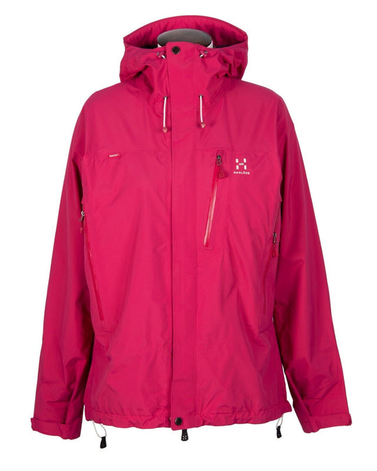 HAGLOFS Jacket Pink Hooded Insulated Outdoor Gore Tex Women's Size XL