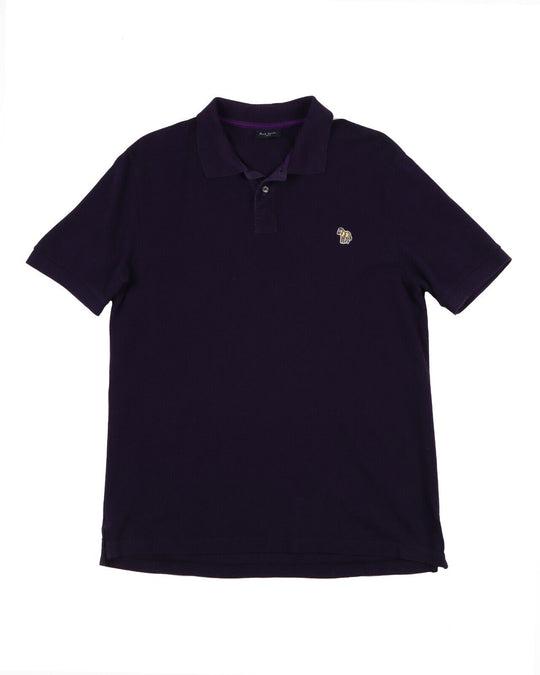 PAUL SMITH JEANS Polo Shirt Violet Purple Pique Cotton Men's Size L
