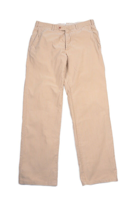 Men's ERMENEGILDO ZEGNA Beige Cotton Chino Pants Casual Trousers Size 50 IT / 34