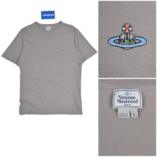 VIVIENNE WESTWOOD T-Shirt Grey Cotton Men's Size L
