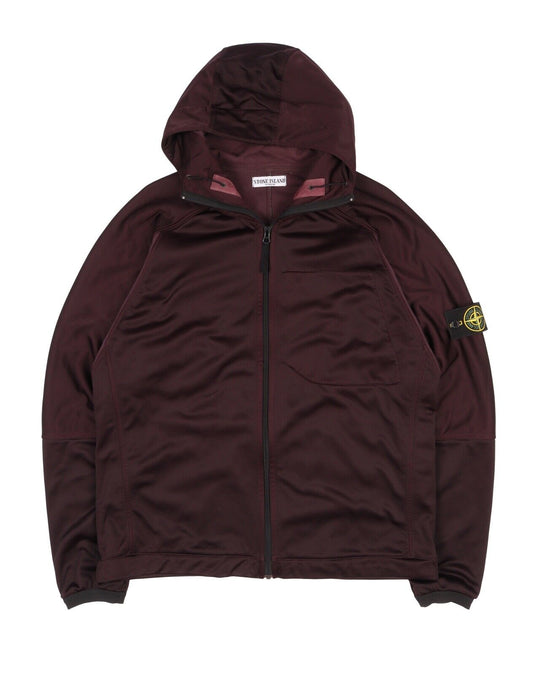 Men's STONE ISLAND Softshell Purple Full Zip Hooded Jacket XL