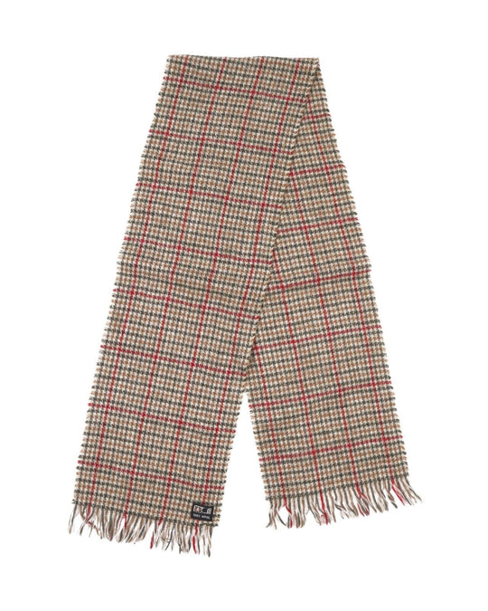 DAKS Scarf Muliticolored Wool Check Plaid