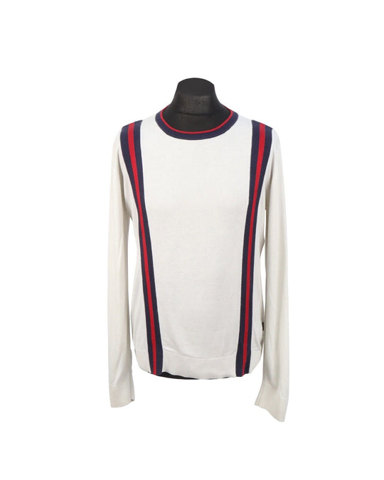 JUST CAVALLIl Jumper Crew Neck White Silk Cashmere Men's Size XXL