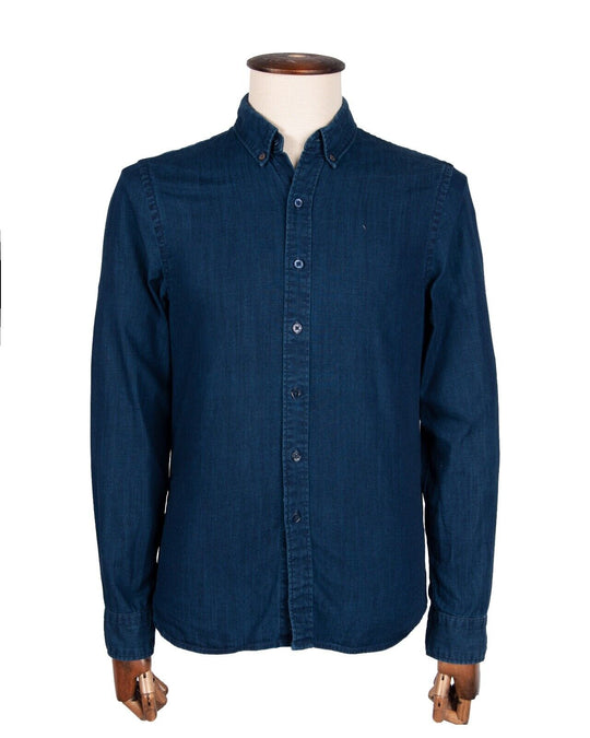 LEVI'S Shirt Navy Denim Cotton Men's Button Down Size S