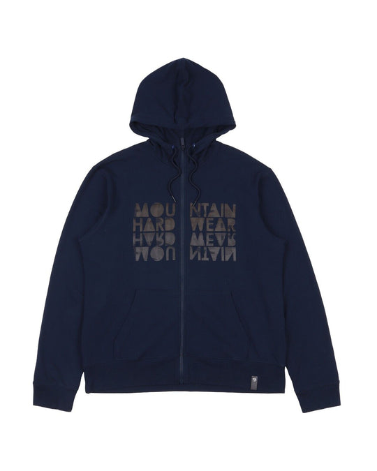 MOUNTAIN HARDWEAR Hoodie Navy Blue Cotton Full Zip Mens Jumper Size L
