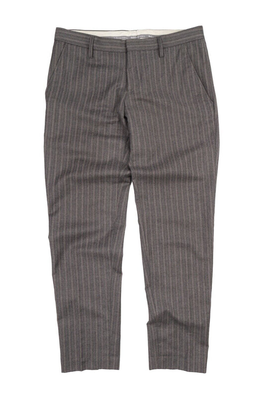 Men's D&G Dolce Gabbana Grey Striped Wool Trousers Dress Pants Size 46 IT