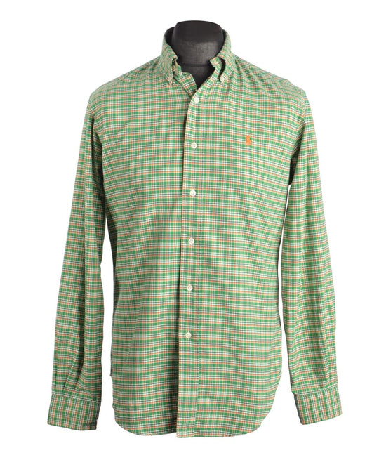 Men's POLO RALPH LAUREN Green  Cotton Shirt Size S