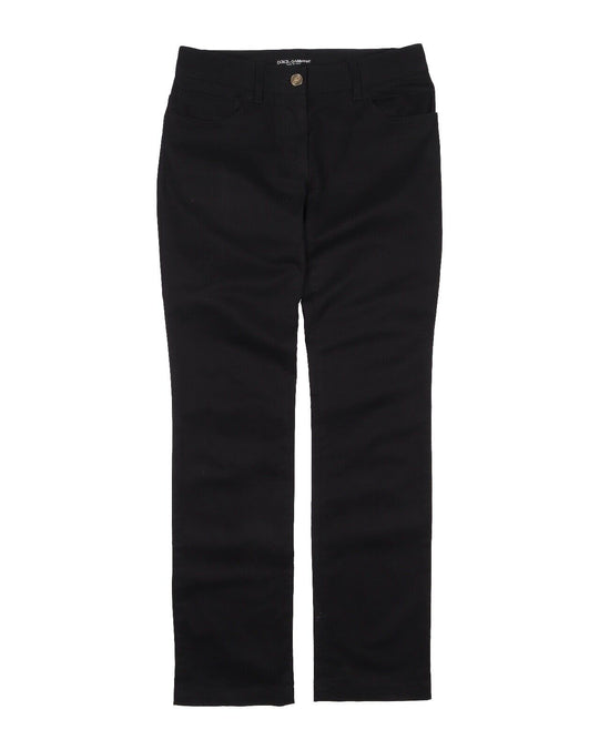 DOLCE & GABBANA Denim Black Faded Cotton Women's Jeans Size 38 IT