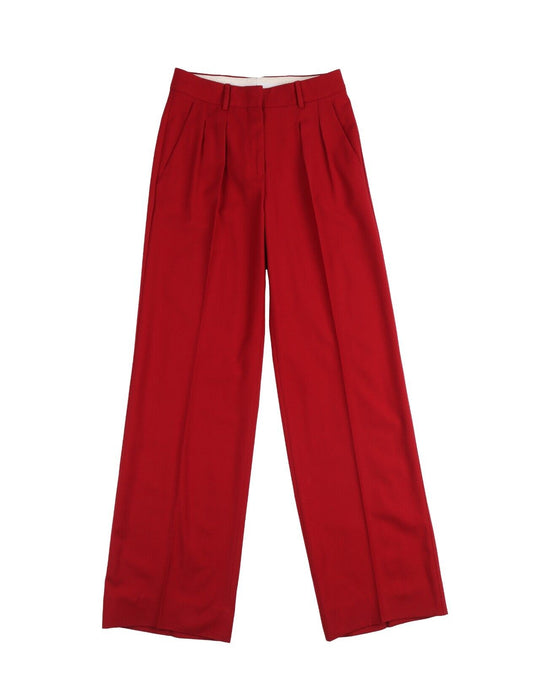 MAX MARA Pants  Red Wool Blend Wide Leg Size ~ 28