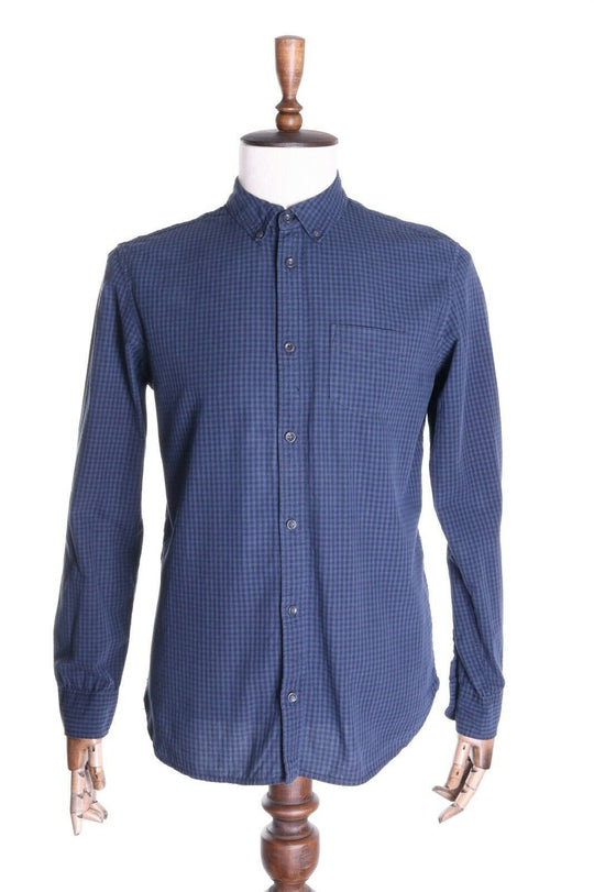 Men's ALL SAINTS 100% Cotton Check Casual Slim Fit Sakamoto LS Shirt Size M