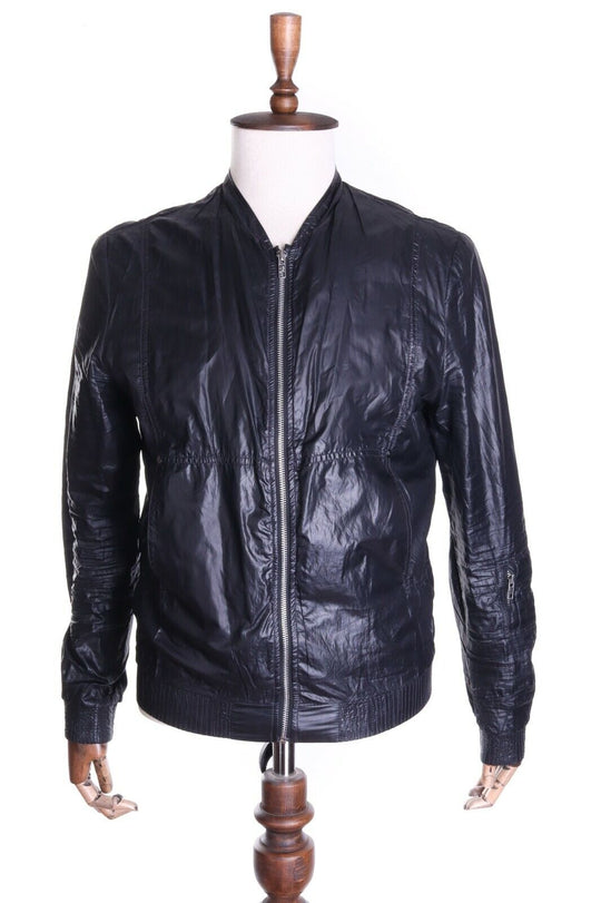 Men's ALLSAINTS Steel Black Lightweight ICAT Bomber Jacket Size M
