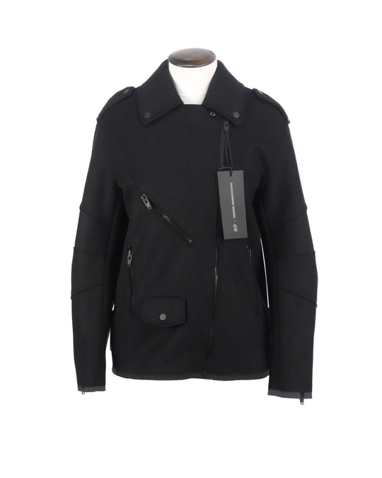 Alexander WANG x H&M Jacket Black Biker Moto Women's Size 34 / 4 / XS