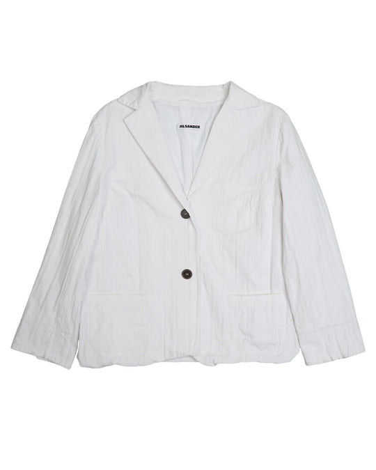 JIL SANDER Jacket White Women's Two Buttons Blazer Size ~42