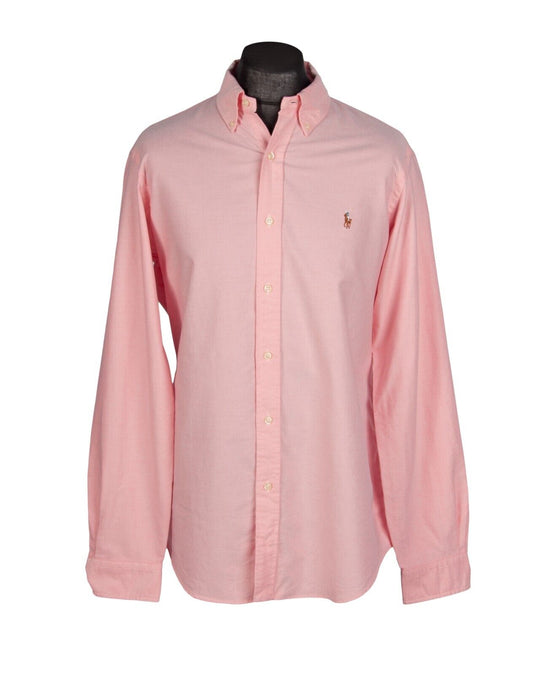RALPH LAUREN Shirt Pink Oxford Cotton Men's Size L