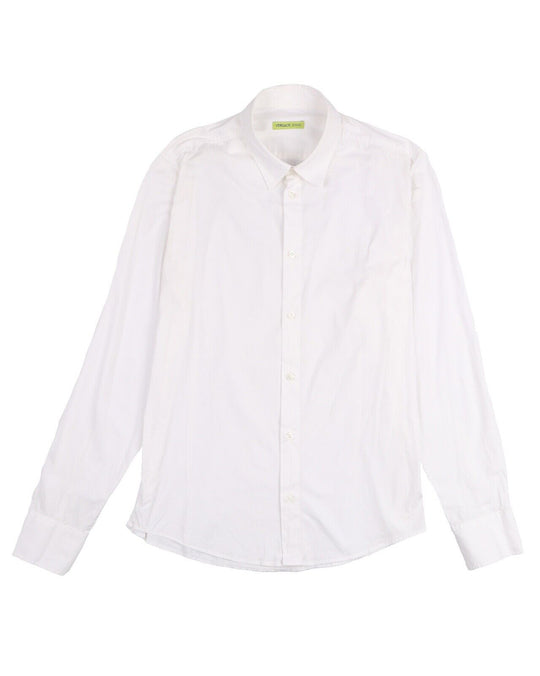 VERSACE Jeans Shirt White Men's Button Up Size ~ M
