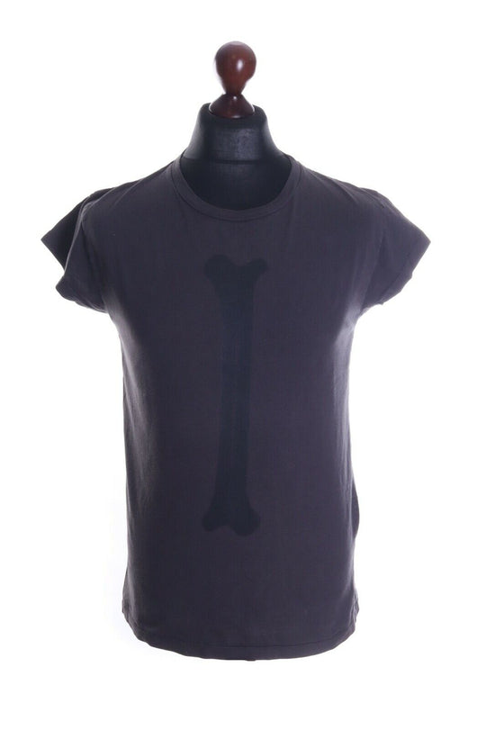 ACNE JEANS Grey 100% Cotton Crew Neck Printed SS T-Shirt Size 50 / M