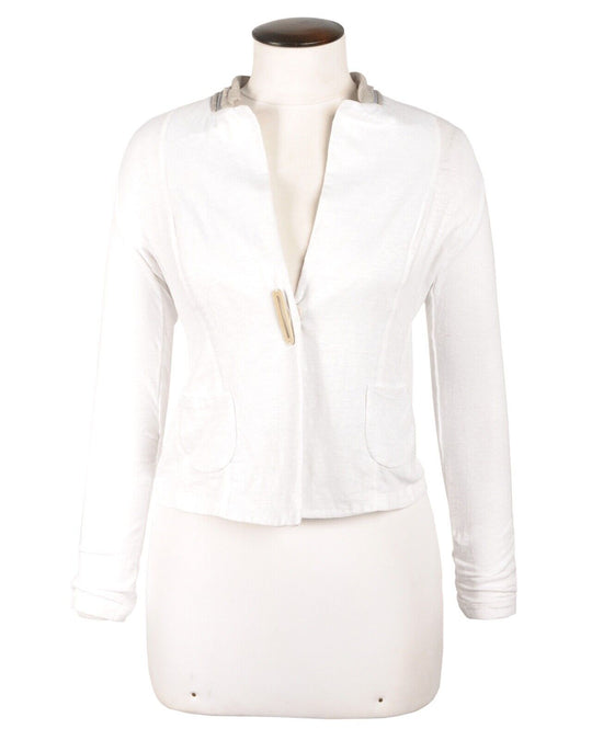 FABIANA FILIPPI Cardigan Snap White Jacket Size ~ S