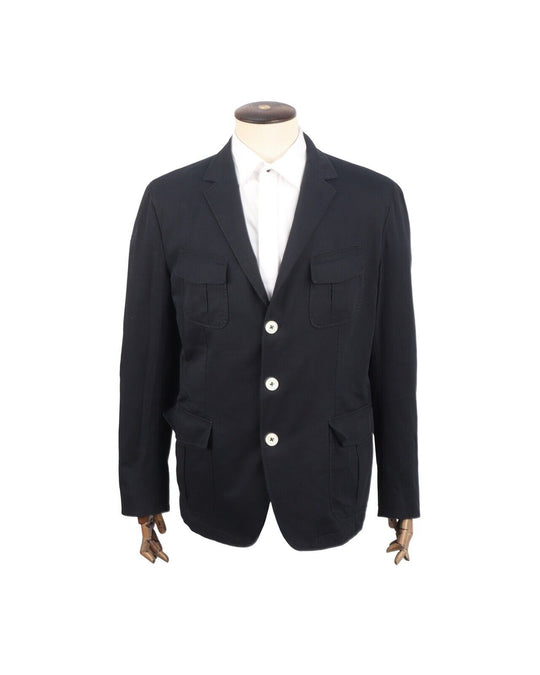 BALDESSARINI Sport Coat Navy Blue Blazer Jacket Men's Size 54 IT