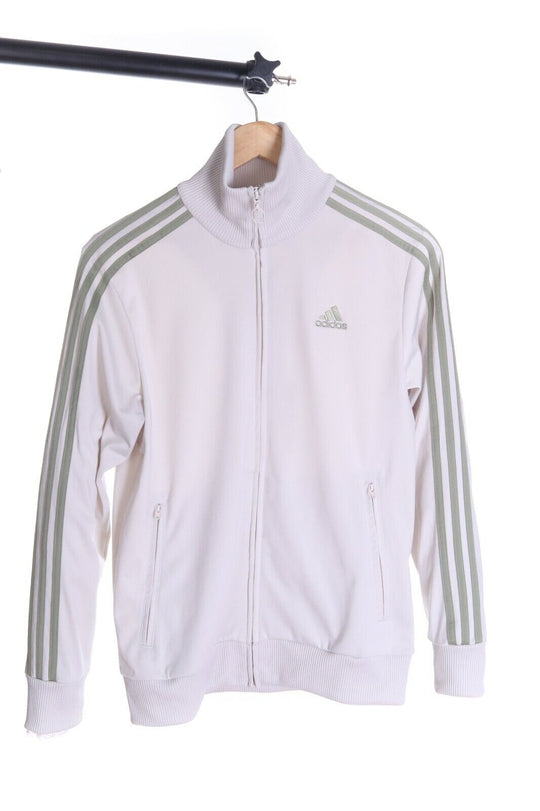 Boy's ADIDAS Ivory Zip Up Track Top Jacket Size XL 13-14 years