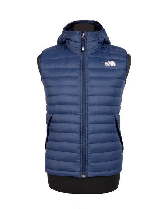 THE NORTH FACE Puffer Vest Blue Down Lightweight Quilted Kids Waistcoat Size L