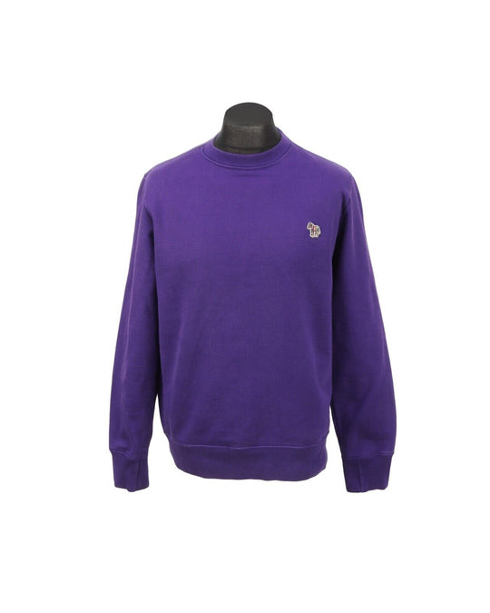 PAUL SMITH Sweatshirt Zebra Logo Purple Cotton Men's Size L