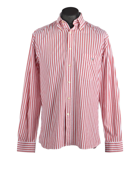 Vintage GANT Red Striped Men's Oxford Cotton Shirt Size M